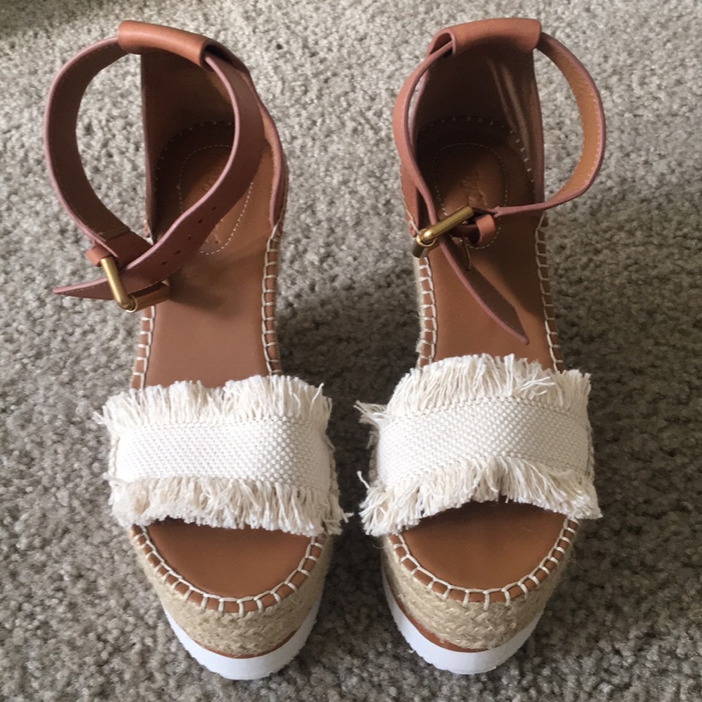 See by Chloè Frayed Wedge